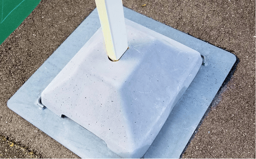 コンクリートベース動き止め底板